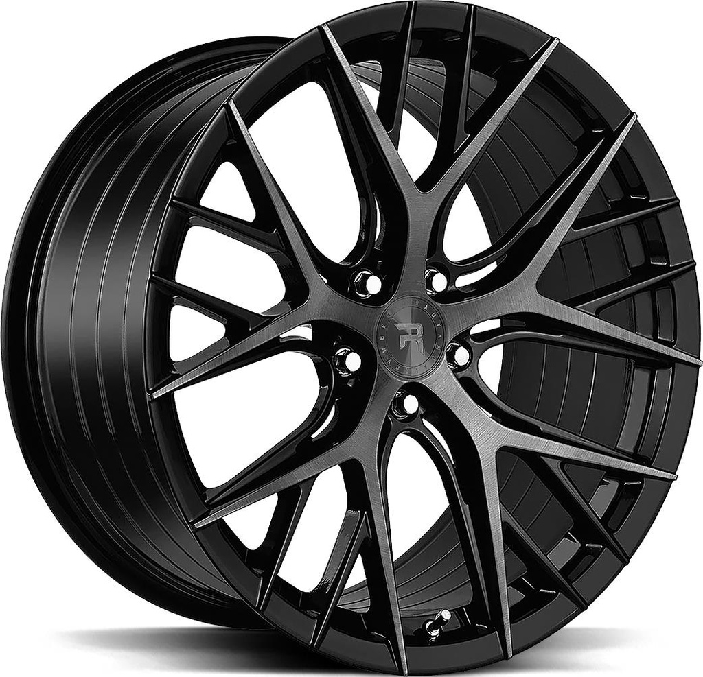 R-SERIES R16 BRUSH DUAL BLACK 9.5x19 5/112 ET45 CB66.6